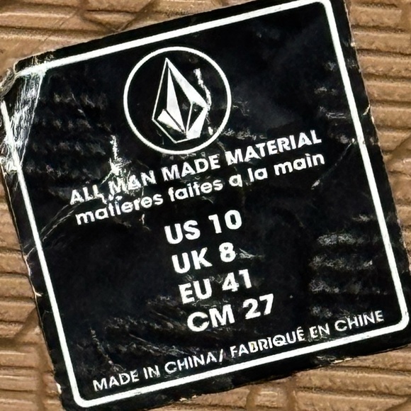 Volcom Cream and Brown Sandals with Crisscross Straps Size 10 - new without box - Picture 5 of 6